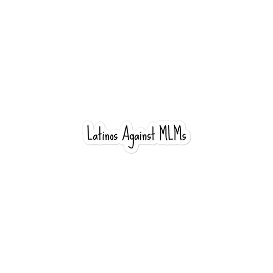 Latinos Against MLMs Sticker - Black