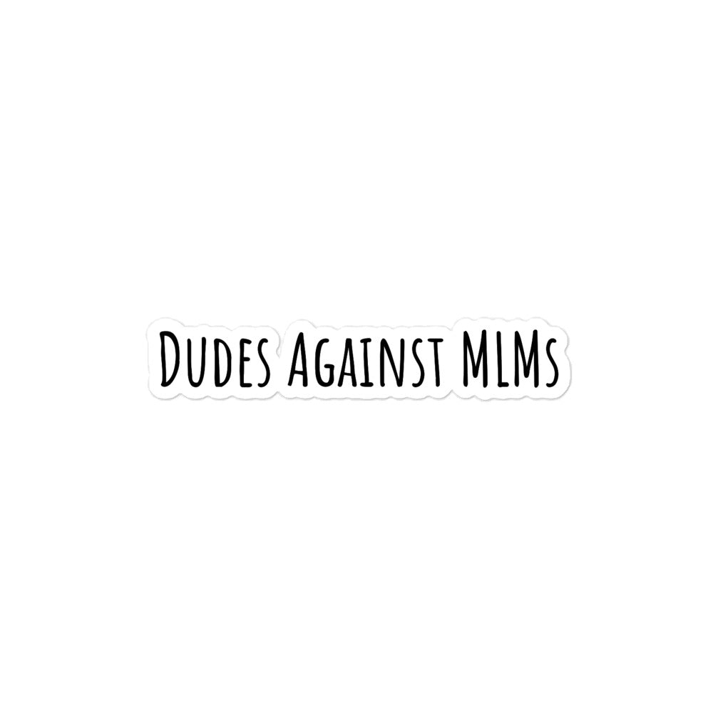 Dudes Against MLMs Sticker - Black